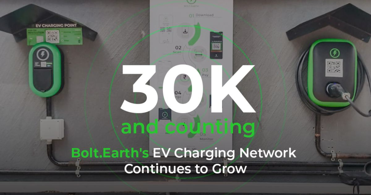 Bolt.Earth Powers E-Mobility Nationwide with 30K+ EV Charging Points
